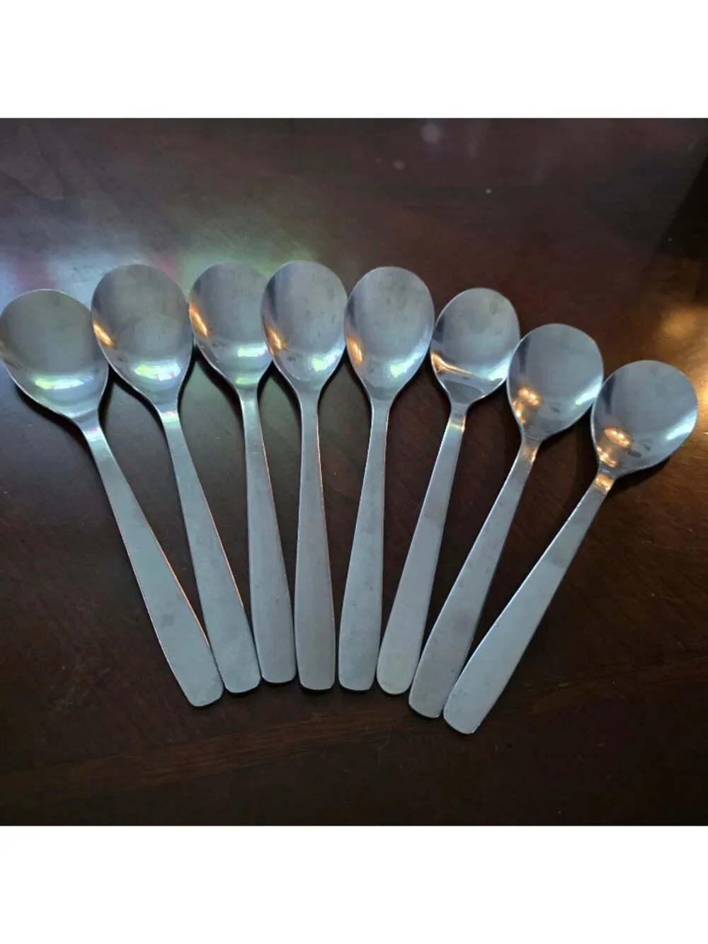 Set Of 8 IKEA Z183 Stainless Steel Teaspoons With Modern Minimalist Design
